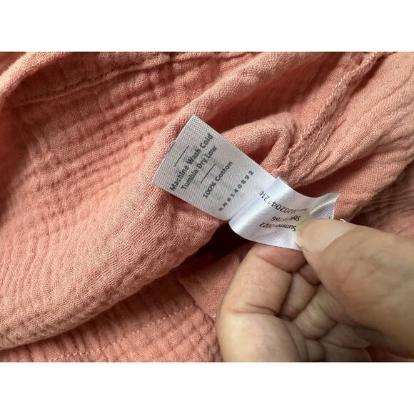 NWT Marine Layer Jude Flutter Sleeve Crepe Knit Rosette Pink Tank Top Size XL - Picture 9 of 9